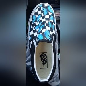 Vans Butterfly Print Slip-ons